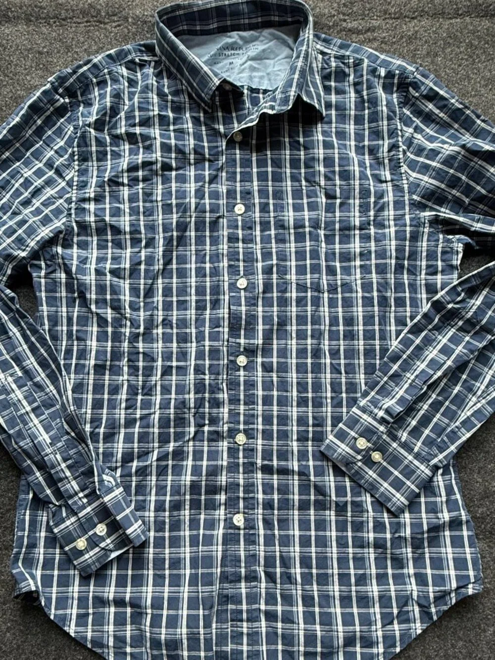 Banana Republic Grant Slim Fit Plaid Shirt Medium